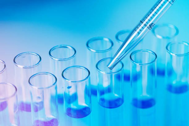 Pipette dispensing samples into test tubes