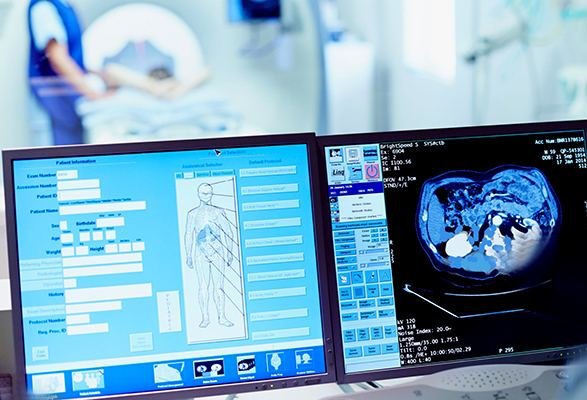 Medical imaging workstation with CT scan